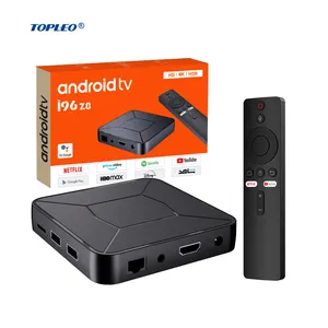 Caixa de tv Topleo fábrica I96 Z8 Android tv 10.0 vs Q5 Allwinner H313 4K atv digital caixa de tv inteligente android certificado