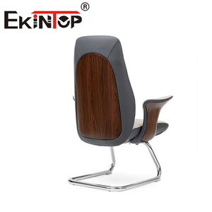 Ekintop-<span class=keywords><strong>Silla</strong></span> de oficina giratoria moderna de cuero nórdico con base de aluminio para mesas y sillas de oficina y conferencias - Product Image 2