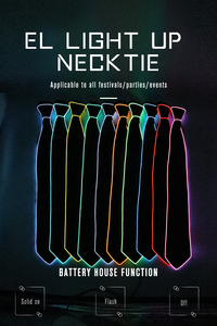 Les Nouveautés à la mode En Gros Flexible Néon Led Clignotant Allumer <span class=keywords><strong>El</strong></span> Cravate - Product Image 6