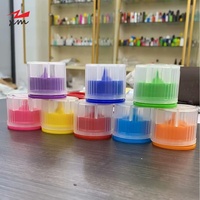 Bouteille vide compressible colorée 60 ml en PET épais pour huiles essentielles avec bouchon plat, flacon compte-gouttes inviolable V3 pour jus et liquides