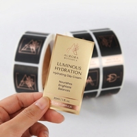 Étiquettes personnalisées de luxe imperméables avec logo, autocollants en vinyle doré pour cosmétiques, impression en rouleau pour emballages de bouteilles de shampoing et de lotion