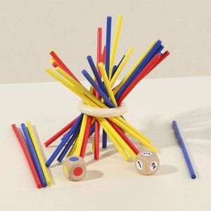 Jeu de société familial amusant pour améliorer la coordination, la concentration, la patience et l'équilibre – Jouets en bois en forme de bâtonnets - Product Image 4