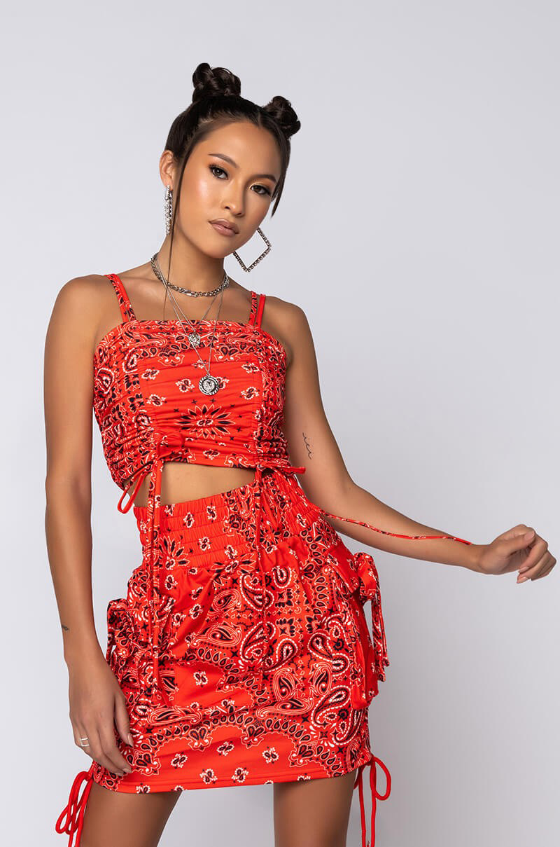 ウノピュウS/SMOCK NECK BANDANA SKIRT set up ウノピュウS/SMOCK NECK