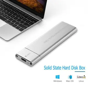 USB3.1 Type-C M. 2 SSD HDD Enclosure For NVME PCIE NGFF SATA MB Key SSD Disk