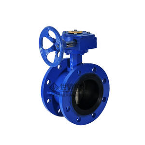 Vanne papillon en fonte manuelle D341X-16P avec bride pneumatique WCB, conception à triple excentricité, ligne centrale - Product Image 2