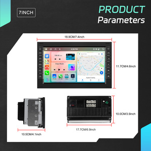 Radio para Auto Podofo con Pantalla Táctil IPS de 7'', 4+64GB, CarPlay, Android Auto, GPS/WiFi/BT/FM/RDS para VW/POLO/PASSAT/SHARAN/JETTA/GOLF/SKODA - Product Image 5