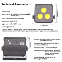 Uplights batterie sans fil 3*18W RGBWA + UV Dj scène toile de fond Par Uplight pour la fête de mariage Led Par lumière