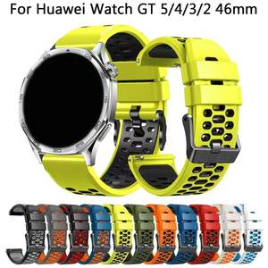 สายนาฬิกาซิลิโคนแบบสบายๆ สไตล์ลำลอง ขนาด 22 มม. สายนาฬิกาสำรองสำหรับ <span class=keywords><strong>Huawei</strong></span> <span class=keywords><strong>Watch</strong></span> GT5/3/<span class=keywords><strong>4</strong></span> <span class=keywords><strong>Pro</strong></span>,GT4,GT3 - Product Image 2