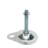 Pieds réglables M12 M14 M16, base de 76 mm, support d'oreille à trou ovale, pieds de nivellement pour support de convoyeur