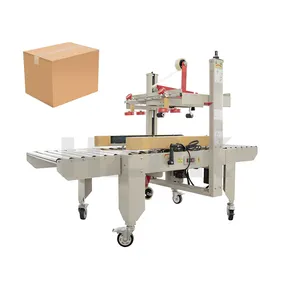 HZPK Automatic Small Food Paper Plastic Adhesive Glue Carton Box Tape Sealing Machine 400*300mm 20M/MIN 90*80mm 2600