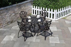 Bureau et chaise <span class=keywords><strong>de</strong></span> <span class=keywords><strong>manger</strong></span> <span class=keywords><strong>de</strong></span> balcon extérieur petite table basse cour <span class=keywords><strong>jardin</strong></span> chaises en fonte d'aluminium loisirs mobilier d'extérieur - Product Image 3