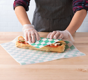 Nhà Máy Bán Buôn Tùy Chỉnh Checker Bọc Màu <span class=keywords><strong>Greaseproof</strong></span> Bánh Sandwich Giấy Gói Với Logo - Product Image 2