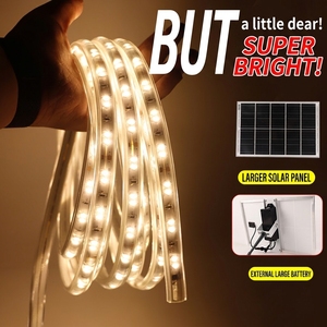 Bande lumineuse <span class=keywords><strong>LED</strong></span> <span class=keywords><strong>solaire</strong></span> étanche à contrôle intelligent, double température de couleur pour éclairage <span class=keywords><strong>extérieur</strong></span>, idéale pour les gîtes, alimentée par énergie <span class=keywords><strong>solaire</strong></span> - Product Image 4