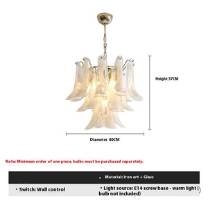 Lustre en verre de nuage de luxe vintage français américain rétro <span class=keywords><strong>LED</strong></span> pendentif Villa Duplex escalier lumière pour vivre disponible moyen - Product Image 6
