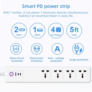 Regleta Inteligente Universal LangYeao 20W PD 7 en 1, 4 Tomas de Corriente con Control Independiente, WiFi, Zigbee, Compatible con Alexa y Google Home - Product Image 2