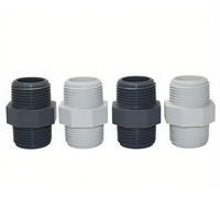 Raccord en PVC 3/4'' à double filetage mâle pour tuyau d'arrosage, adaptateur de réservoir d'aquarium, tube pour système d'eau