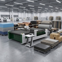 Digitale precisie-oscillatiemes-snijder voor aramidevezel Kevlar brandvertragende materialen, 0,1 mm precisie, 1600x2500 mm snijden