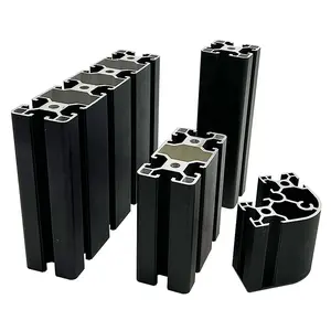 Black Anodized Anti-static Stainless Steel Extrusion 8080 Alloy Profiles Beautiful Solid Need Aluminum Profile To Keder