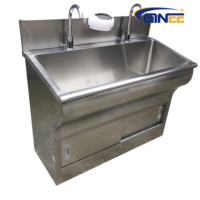 Ginee Med. Évier médical pour le lavage des mains avec capteur et robinet à commande au genou pour salle d'opération hospitalière