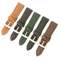 Bracelet de montre de luxe en cuir respirant de 42mm à 49mm de différentes tailles Bracelets de montre en cuir à boucle sécurisée cousue pleine fleur de qualité supérieure