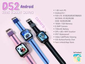 Montre connectée GPS pour enfants 2026 Private Mould D52 avec déverrouillage facial, assistant IA, appels vidéo 4G et suivi GPS - Product Image 1
