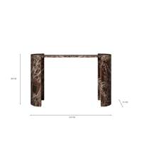 Table console KUMUSI FURNITURE Lavia Rosso Levanto