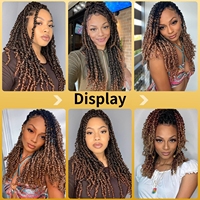 Cheveux synthétiques pré-bouclés Passion Twist de 18 pouces pour tresses bohèmes, cheveux pré-torsadés Passion Twist