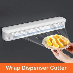 Dispensador de Envoltura de Plástico con Cortador, Dispensador de Film Transparente, Utensilios de Cocina, Dispensador de Film Adhesivo para Alimentos, Accesorios de Cocina - Product Image 4