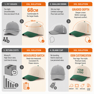 Casquette de baseball XXL personnalisée avec logo, 68 cm, coupe oversize, calotte profonde, 100 % coton sergé, <span class=keywords><strong>beige</strong></span> et vert contrastant, unisexe, argent et cuivre - Product Image 2