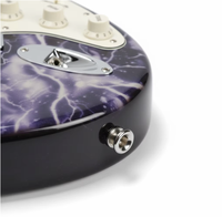Gitar Elektrik 6 Senar dengan Neck dan Fretboard Maple Karbonisasi Pro-Grade, Back/Sides Maple, Body PC, Finishing Cat/Poles, Tremolo