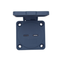 ZNPON prise USB 2 voies Type C DC2.1A entrée 100-240V sortie 5V camping-car panneau mural prise de courant USB chargeur étanche IP54 U2-B