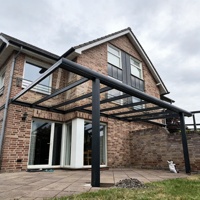 Toit de véranda en aluminium, auvent extérieur en polycarbonate, auvent en aluminium pour terrasse de maison