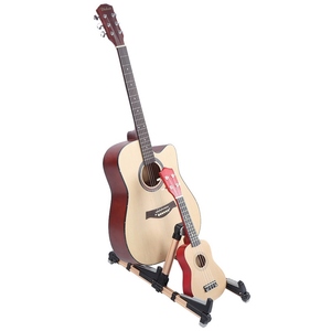 Supporto per Chitarra Doppio Verticale da Pavimento Pieghevole per Ukulele Basso <span class=keywords><strong>Strumento</strong></span> <span class=keywords><strong>Musicale</strong></span> Universale - Product Image 2