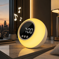 Réveil numérique et analogique intelligent 7 couleurs RGB, machine à bruit blanc pour le sommeil des bébés et des enfants, veilleuse avec fonction de verrouillage