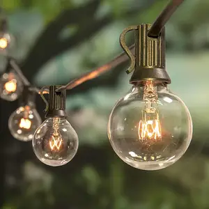 S14 e12 g40 lâmpada de pátio, luz solar de led decoração de jardim ao ar livre lanterna natal casamento, luz de fadas de cobre