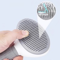 Brosse auto-nettoyante en ABS pour animaux de compagnie – L'outil indispensable pour chats et chiens – Élimination des poils morts en un clic – Douce pour le pelage