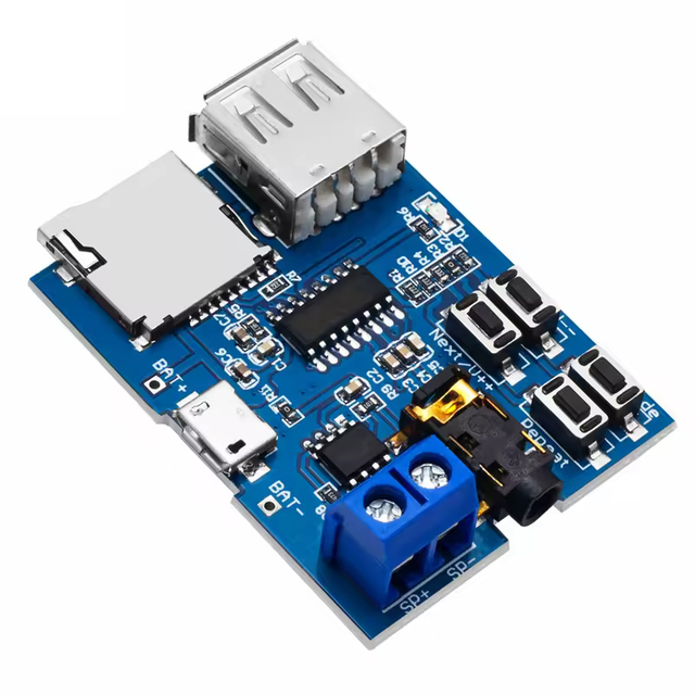 MP3 Lossless Decoder Board with Built-in Amplifier MP3 Decoder TF Card USB Drive Decoder Player