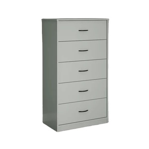 Armoire de buffet pour le salon, <span class=keywords><strong>commode</strong></span> avec 5 tiroirs, <span class=keywords><strong>commode</strong></span> en bois design moderne à poignée dorée - Product Image 1