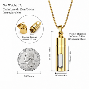 Collar con Botella de Mensaje para Regalo de Aniversario, Colgante con Carta Secreta, Joyería Romántica de Recuerdo para Parejas - Product Image 6