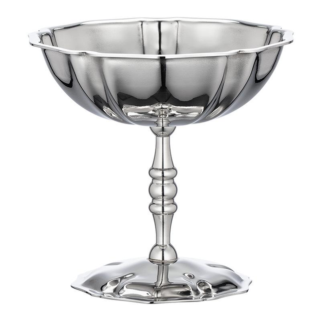 High-End Patterned Stainless Steel Goblet Ice Cream and Wine Cup with High Foot Bar Essential Accessory
