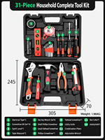 Boîte à outils multifonctionnelle en acier avec jeu de tournevis, clés et pinces pour la réparation domestique et automobile
