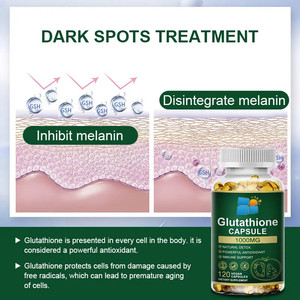 OEM/ODM/OBM Hot Selling Glutationa 1000mg Cápsulas Anti-envelhecimento Beleza Pele Whitening Produto L-glutationa Softgels Cápsulas