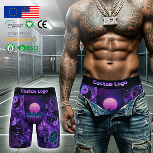 กางเกงในชาย OEM สกรีนโลโก้ตามสั่ง ลายโมเดิร์นเรโทร วัฟเฟิล ยินหยาง ผ้าโมดอลผสมสแปนเด็กซ์ ระบายอากาศ ป้องกันแบคทีเรีย ลดกลิ่นอับ - Product Image 1