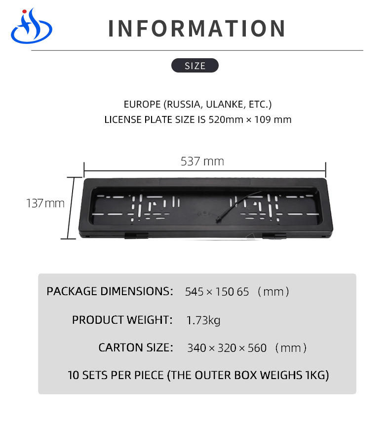 EU License Plate Flipper Shade Electric Vehicle Car License Plate Frame