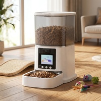 Distributeur automatique de nourriture pour animaux de compagnie intelligent avec Wi-Fi, caméra vidéo bidirectionnelle réglable, distributeur de nourriture pour animaux de compagnie