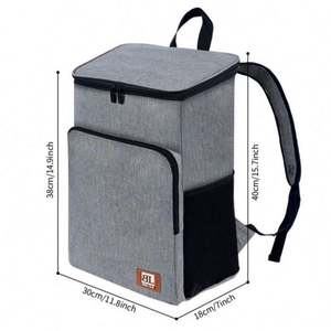 Bolsa Térmica Porta Alimentos de Gran Capacidad (20L), de Aluminio, para Picnic, con Aislamiento, para Exteriores, Tipo Mochila - Product Image 2