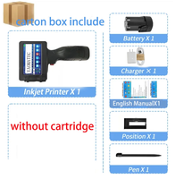 Imprimante jet d'encre portable Yaomatec 12,7 mm pour la date d'expiration, le numéro de lot, les étiquettes de cartons et les emballages extérieurs