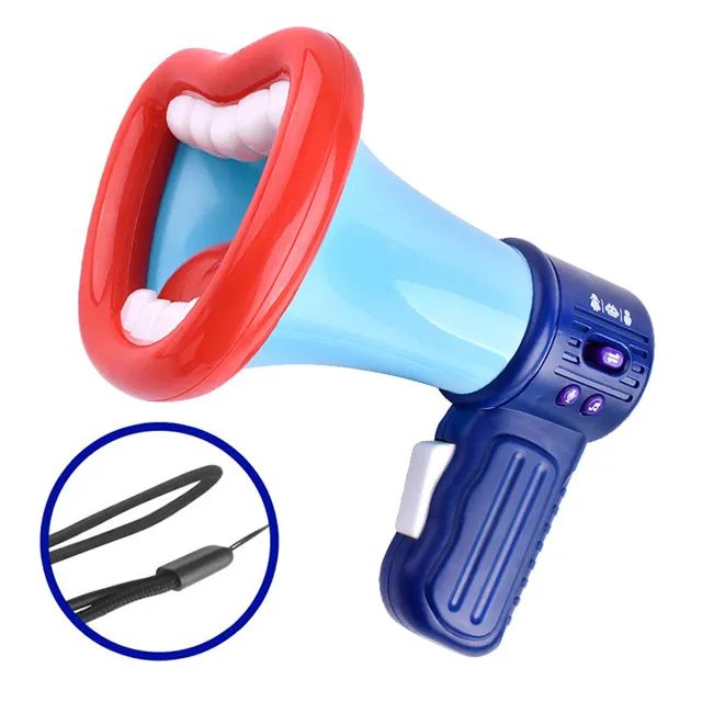 hot sale Interesting Child Sound Recording Speaker Sound Effects Big Red Lips Megaphone Voice Changer Joke Toy for Kids