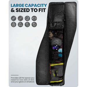 Bolsa de Transporte para Esquí y Snowboard, Resistente al Agua, con Ruedas Suaves para Viajes Aéreos y Escapadas a Resorts - Product Image 4