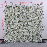 Décoration de mariage sur mesure, décoration artificielle faite à la main, mur de fleurs artificielles, toile de fond